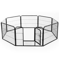 PawHut DIY 8 Panel Heavy Duty Powder Coated Metal Dog Pet Playpen